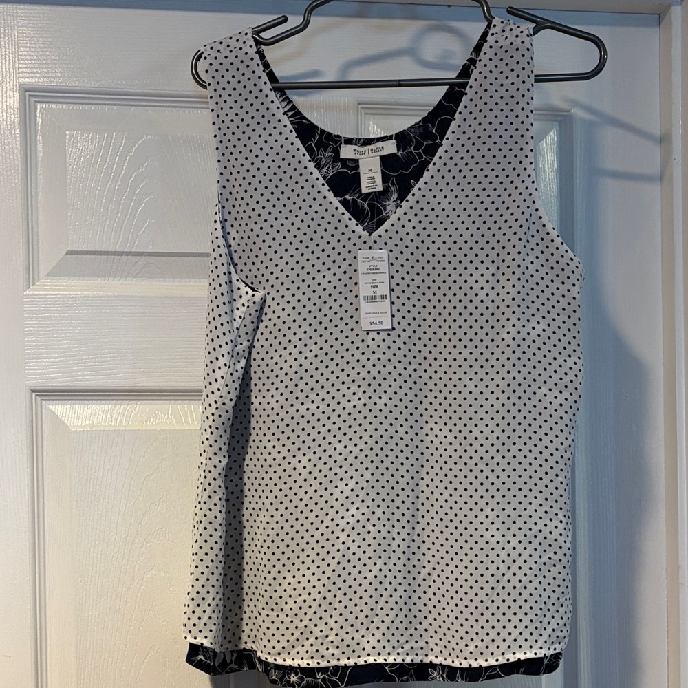 NEW Stylish Polka Dot Sleeveless Blouse